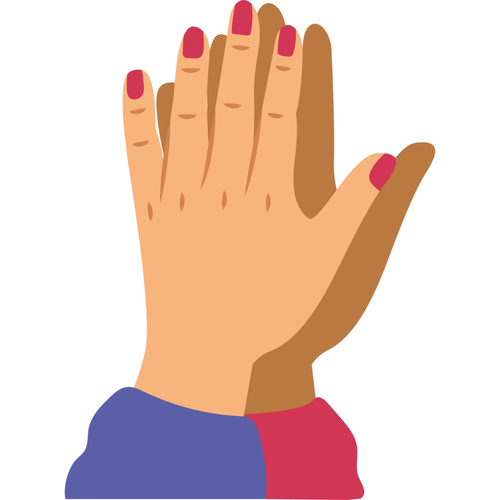 two hands giving a high five gesture png