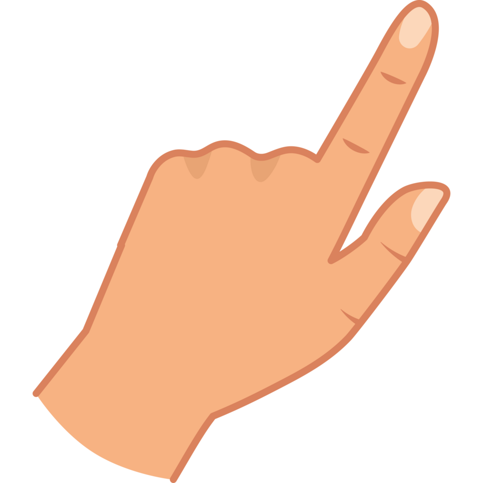 pointing finger with left handed png