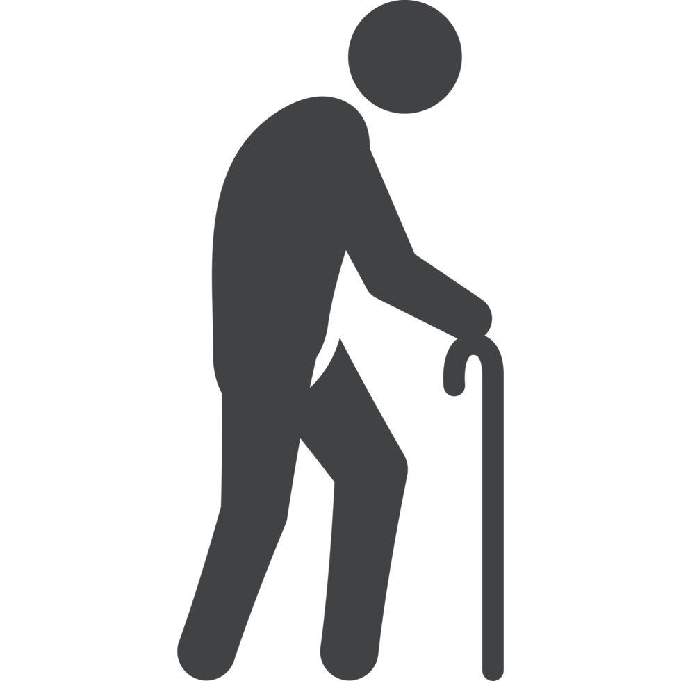 old man silhouette png