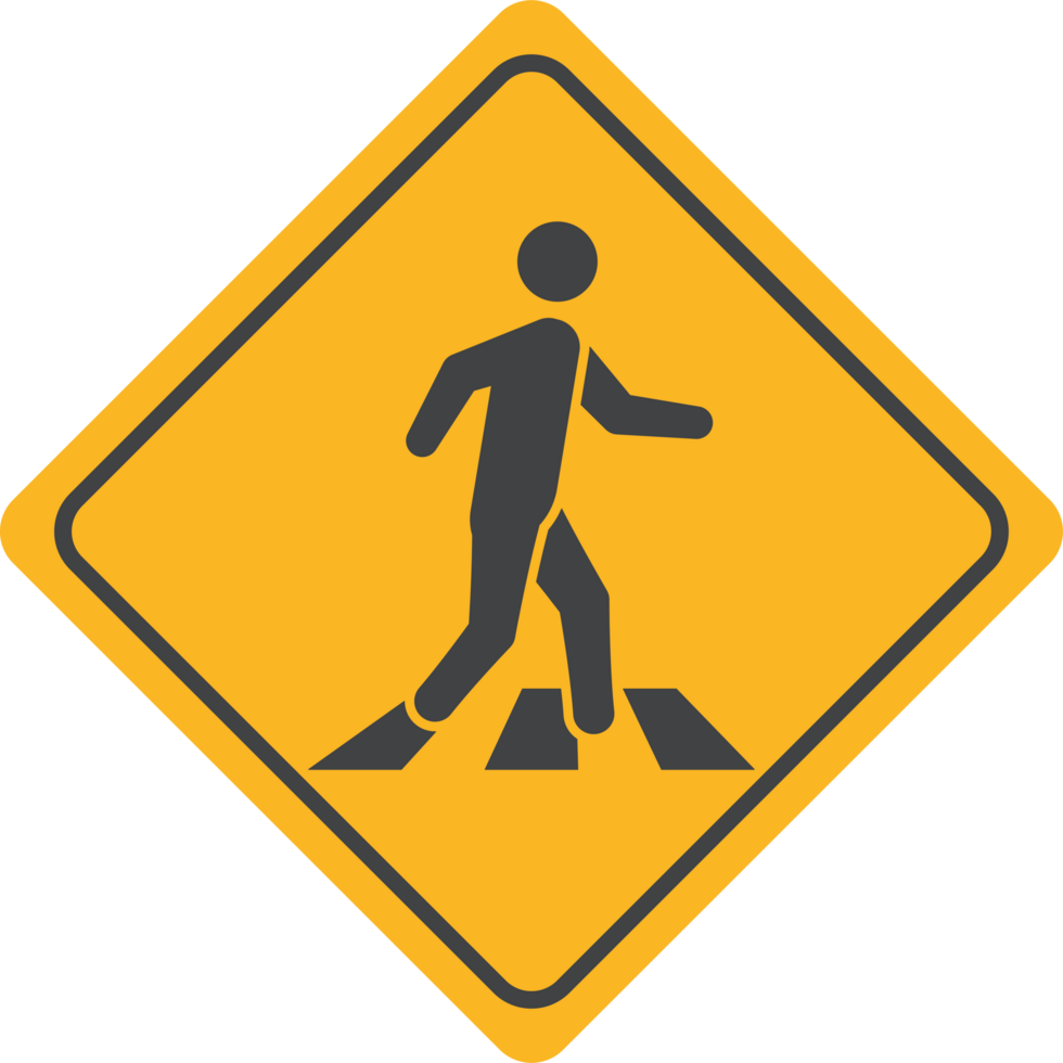 pedestrian crossing sign icon png