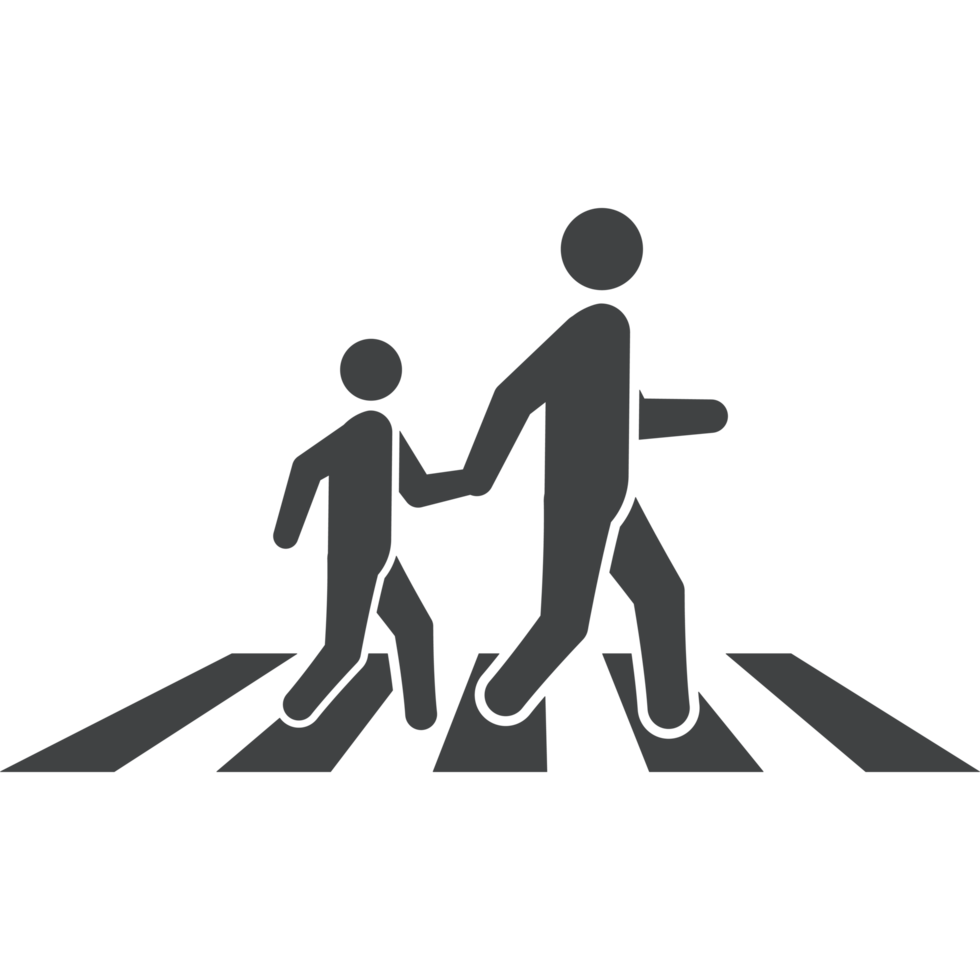 pedestrians walking on the crossing in the city png