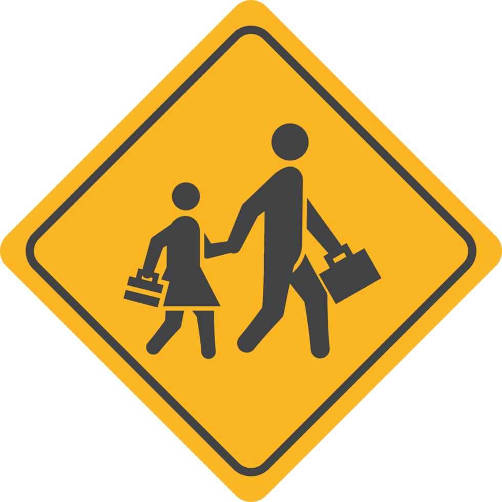 road sign pedestrian crossing png