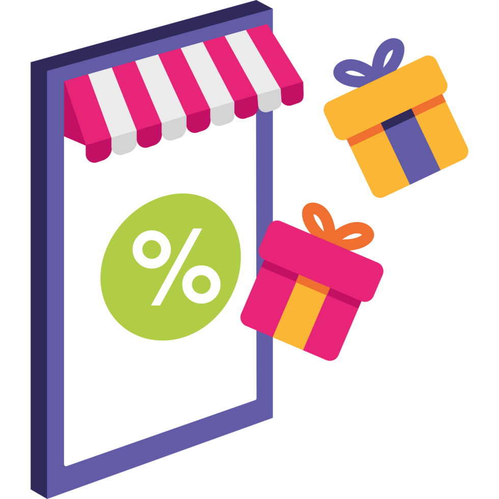 promotion online shopping store with mobile png