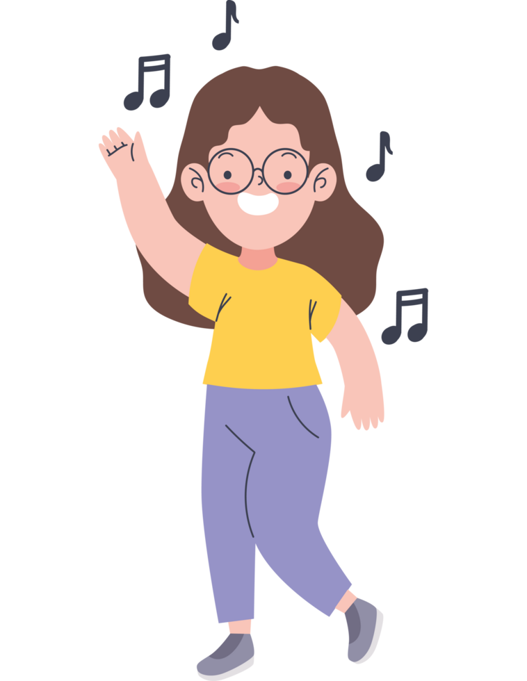 smiling girl dancing png