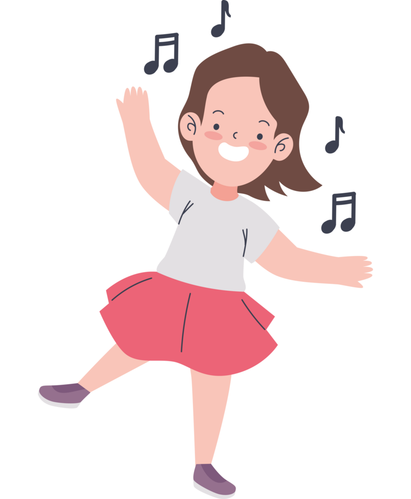 cute girl dancing png
