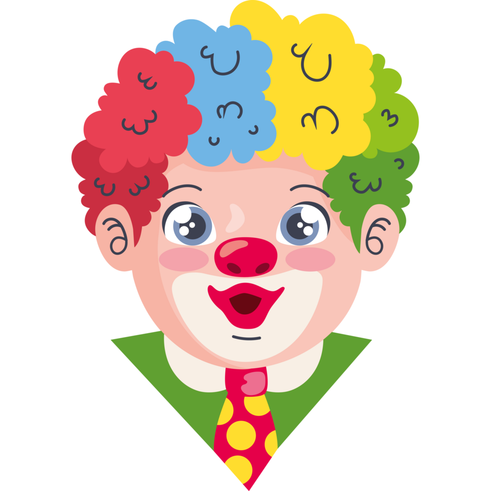 happy clown head cute png