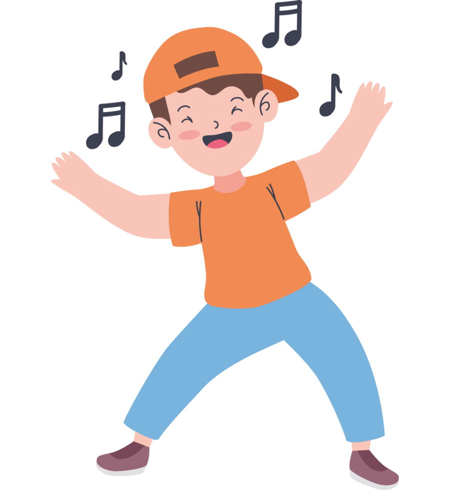 happy boy dancing png