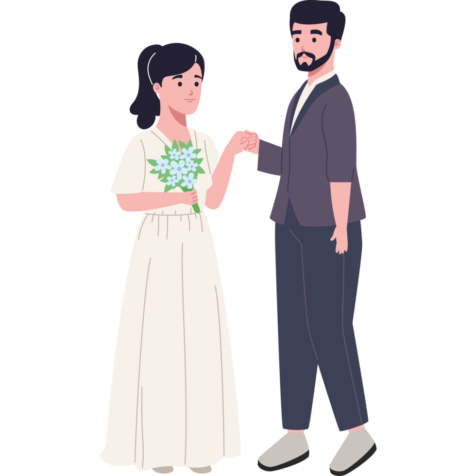 wedding couple with flowers png