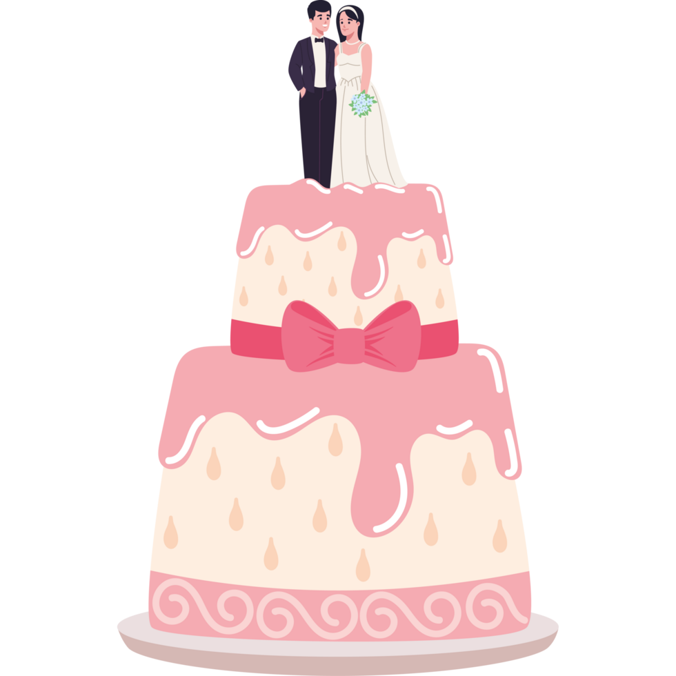 wedding cake with couple png