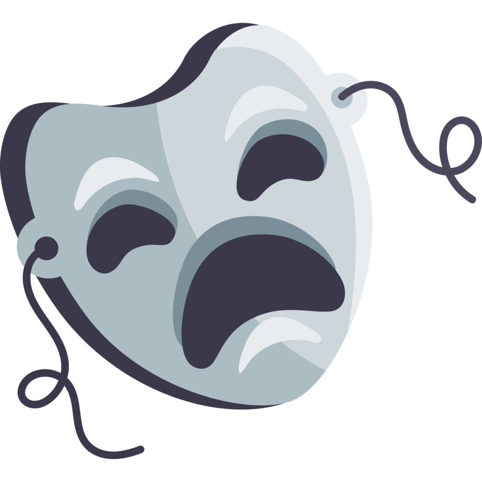 theater tragedy mask png