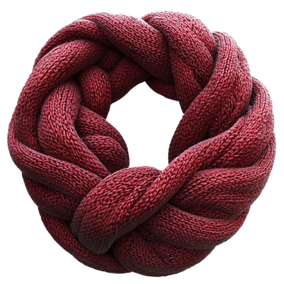 Knitted Red Rope Design png