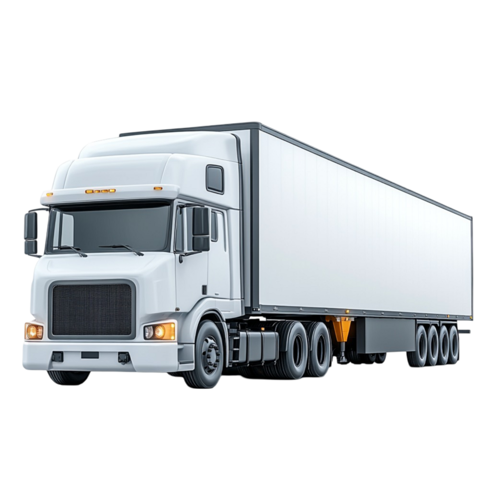 Modern White Truck for Logistics and Transportation png