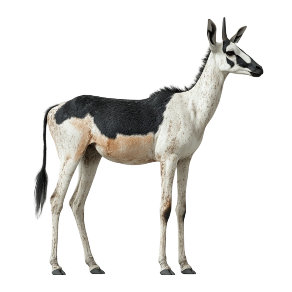 Stylized Antelope with Black and White Color Pattern png