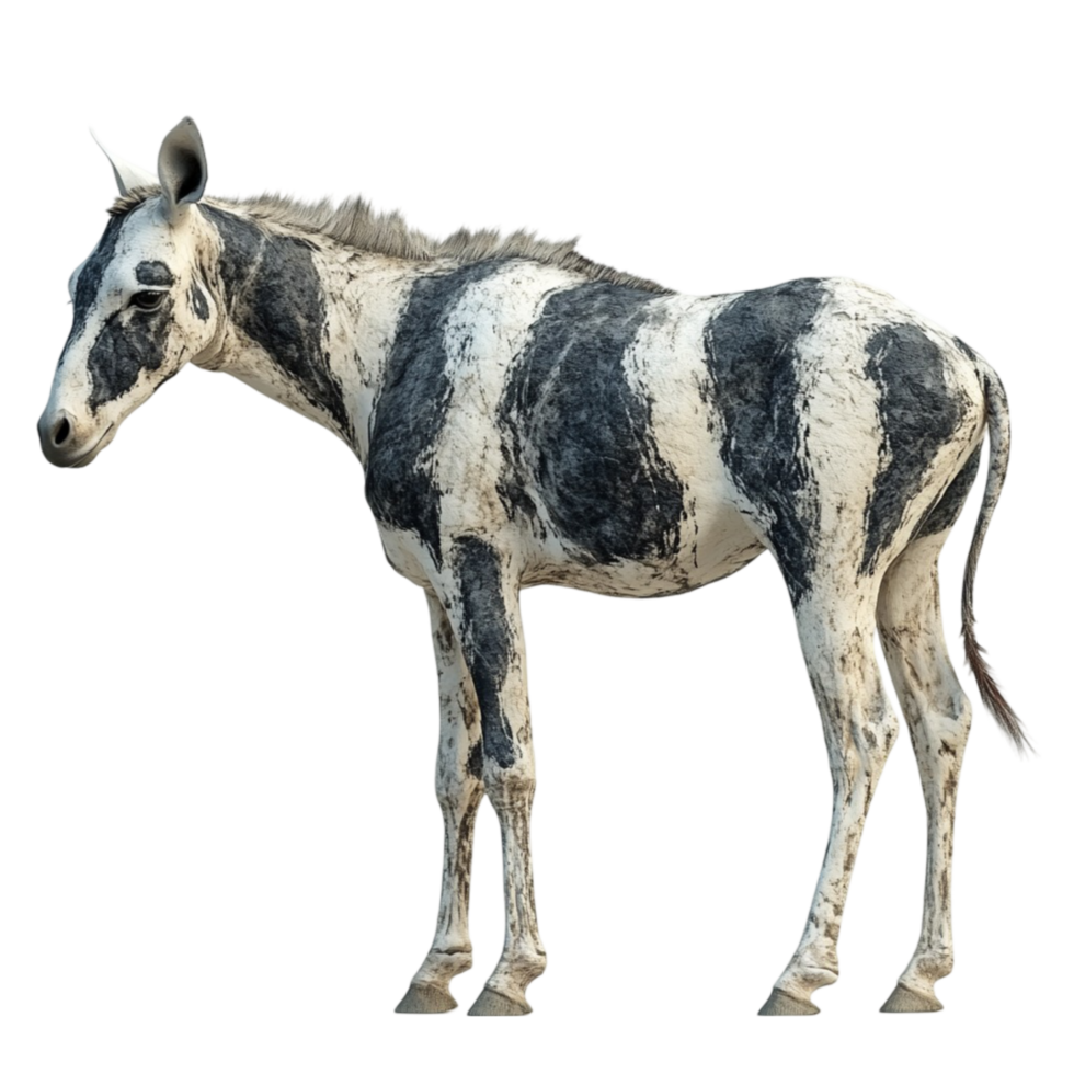 Black and White Horse Standing png