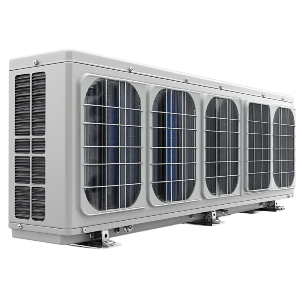 Modern Air Conditioning Unit with Sleek Design and Multiple Fans png