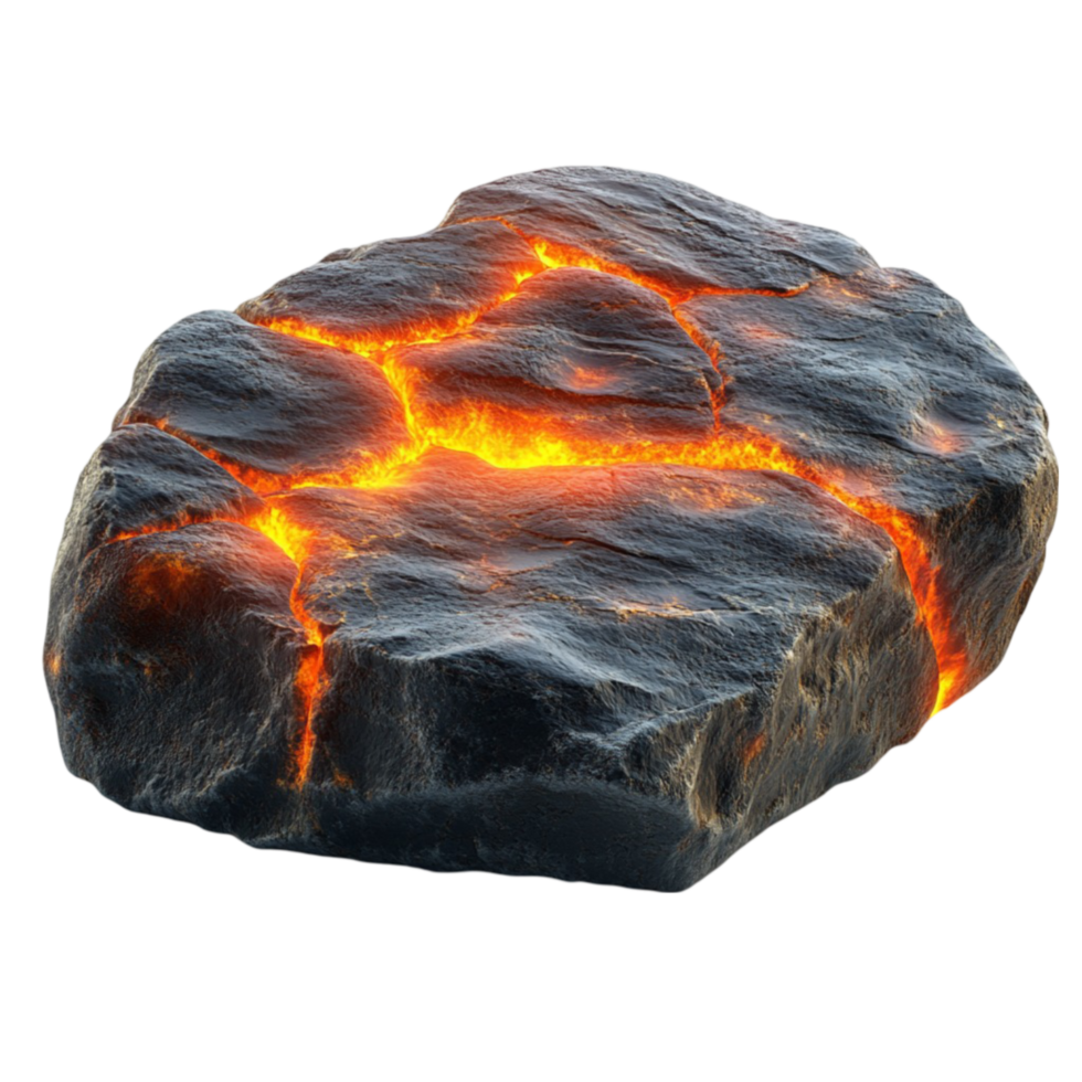 Rock with Lava Pattern png