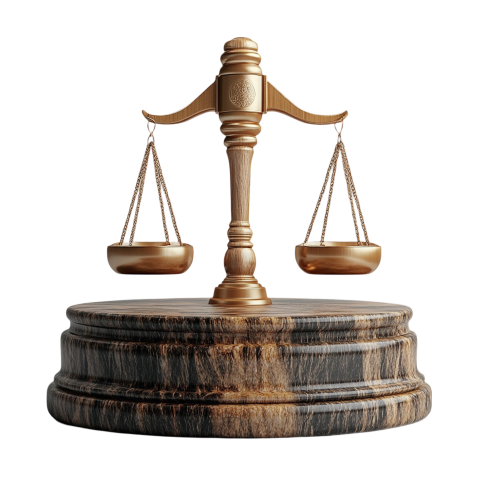 Rustic Wooden Legal Balance Scales png