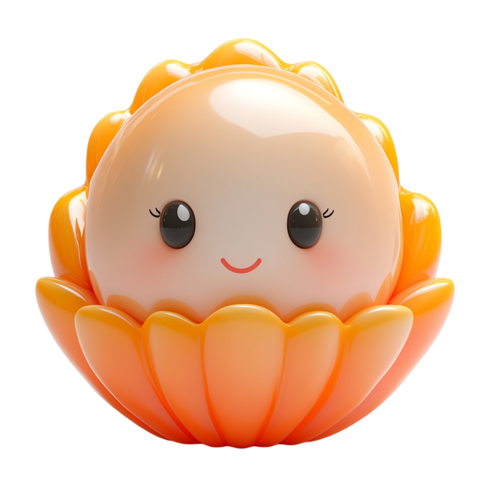 Smiling Clam with Shell Design png