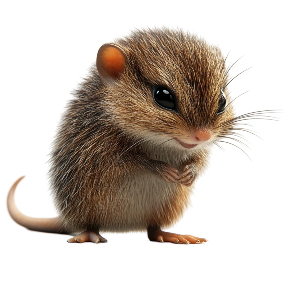 Tiny Mouse with Adorable Expression png