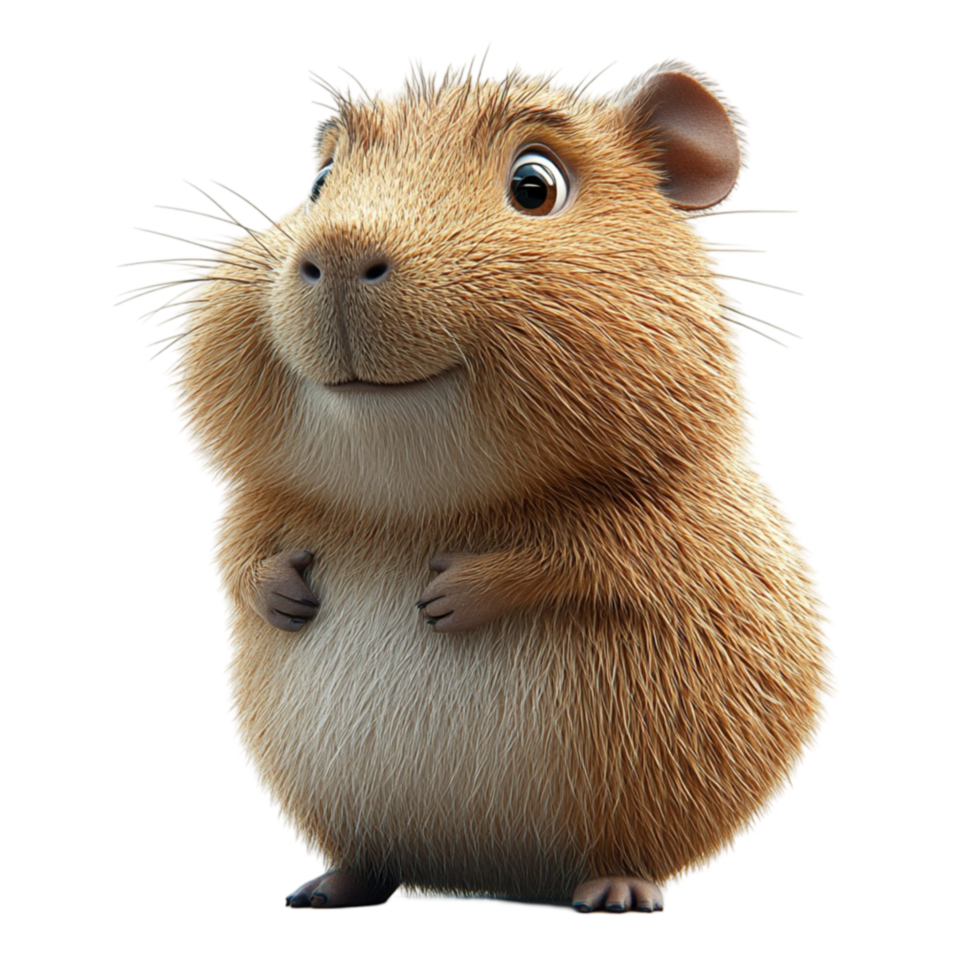 Fluffy 3D Hamster Art png