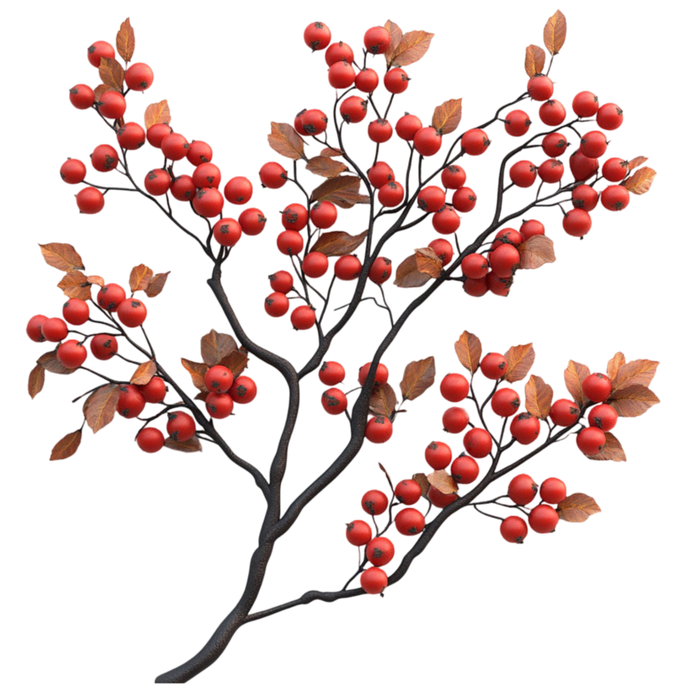 Red Berry Tree Branch Illustration png