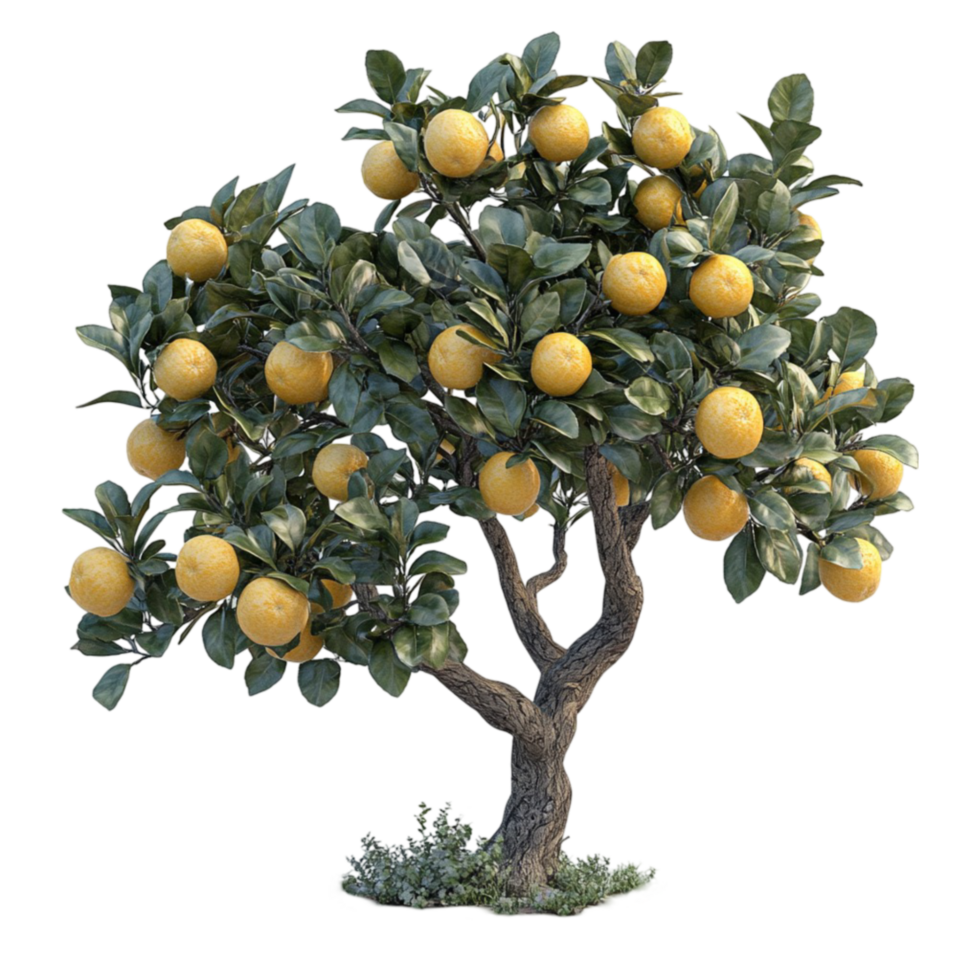 Tree Full of Ripe Oranges Growing on Branches png
