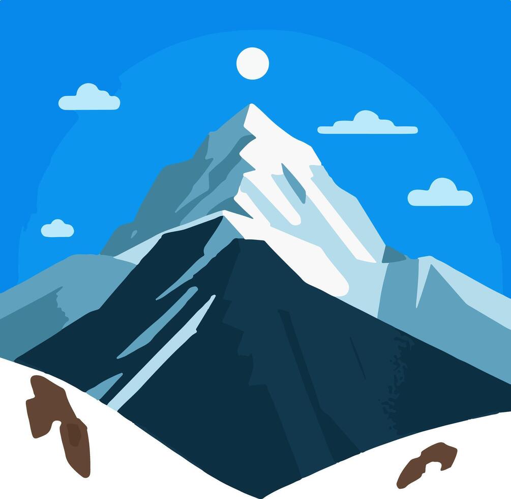 Mountain Peak Boundless Wilderness Bluff Adventure vector