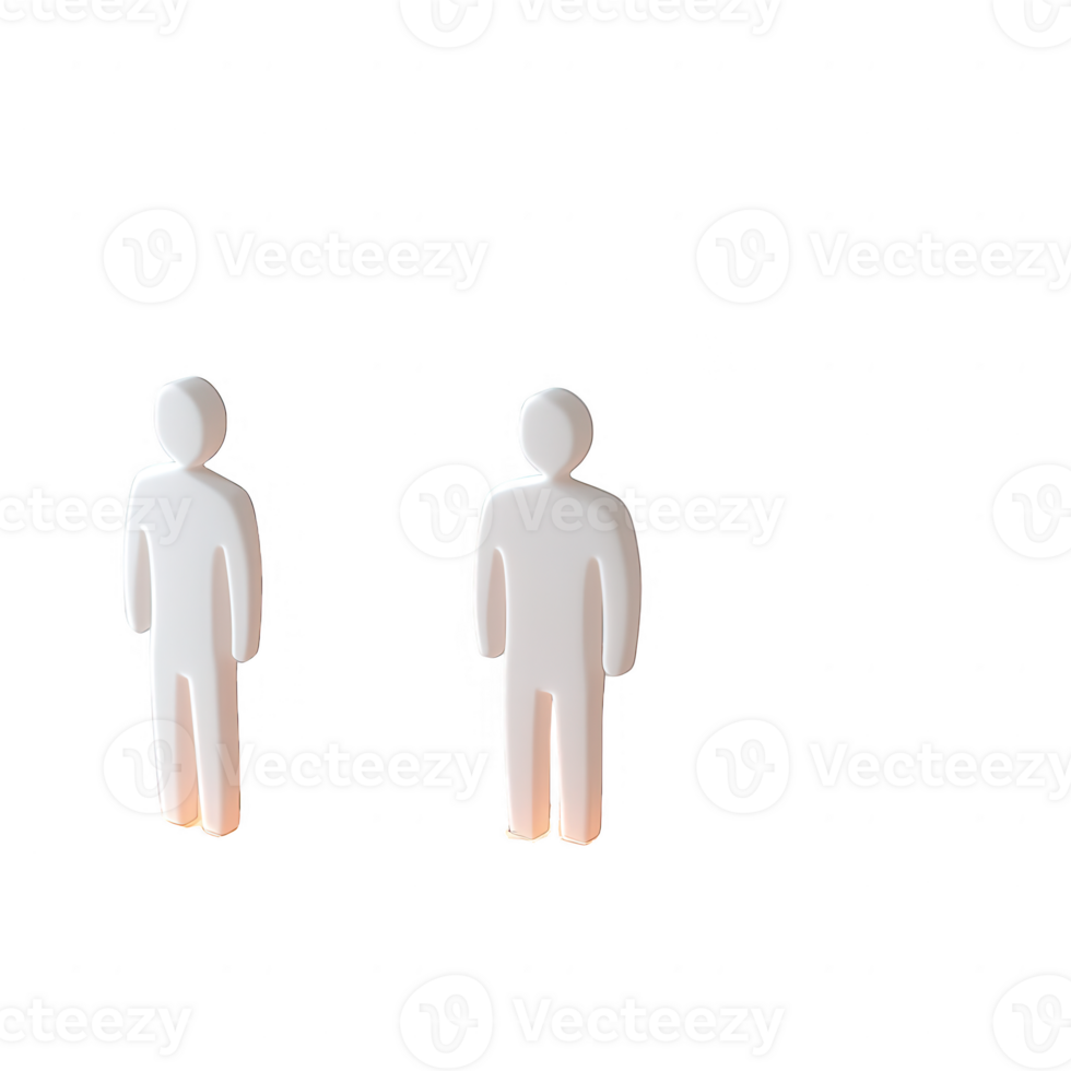 Two simple figures representing diverse human interaction and communication. png