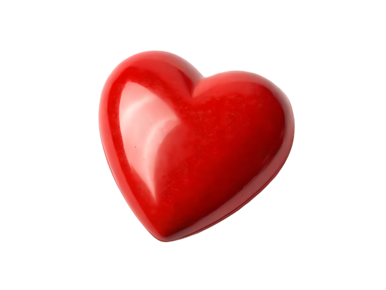 Glossy Red Heart Symbol for Love and Affection Representing