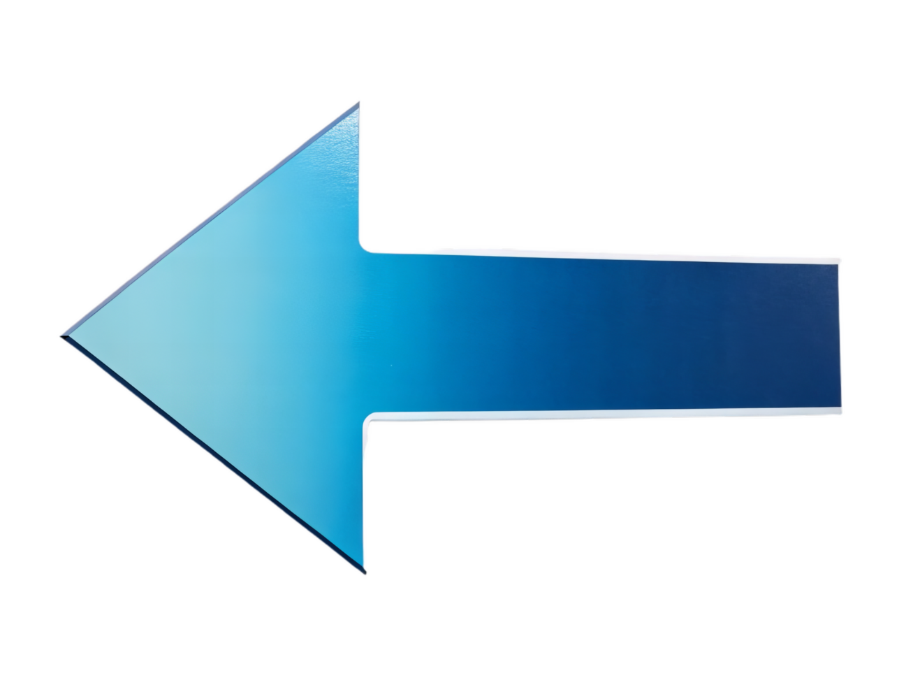 minimalist arrow with gradient blue fill, perfect for directional signage or design elements. This striking visual can enhance various creative projects png