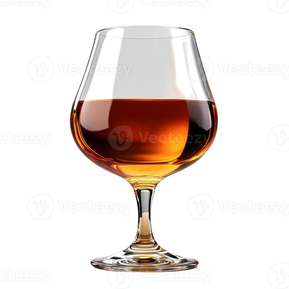 Amber liquid in a brandy snifter. png
