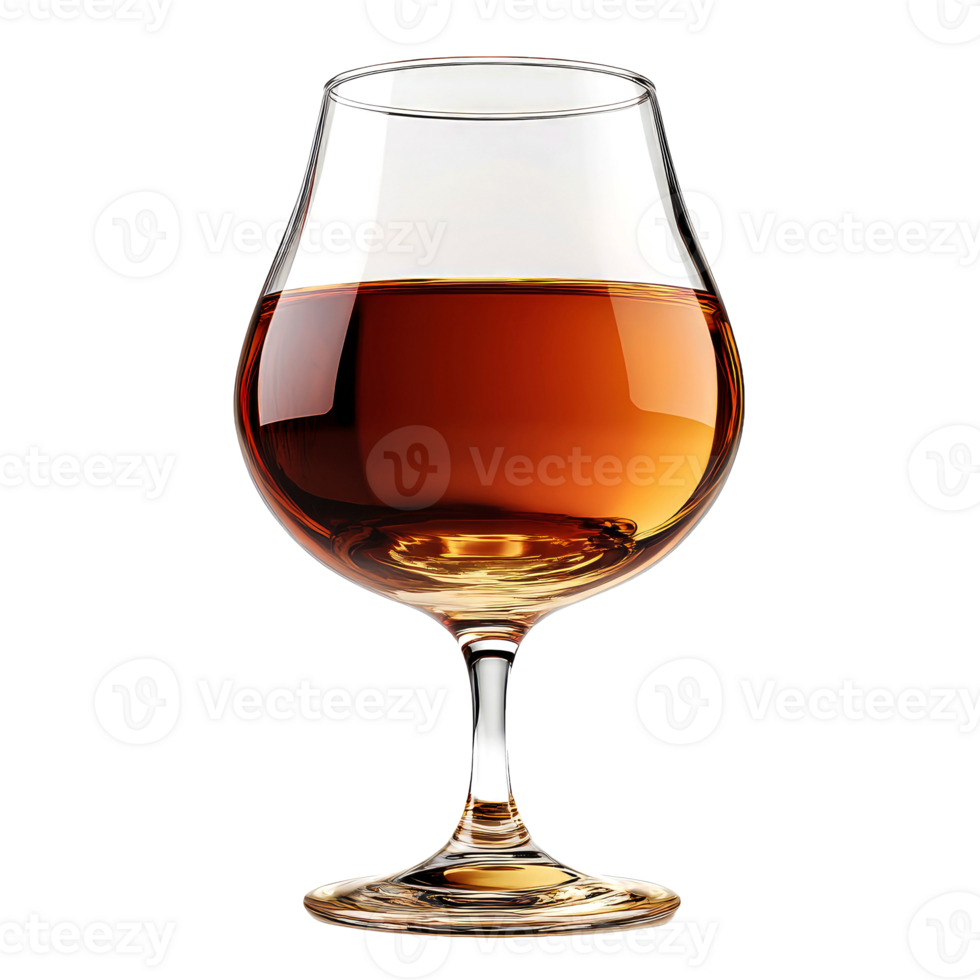 Amber liquid in a stemmed classic glass png