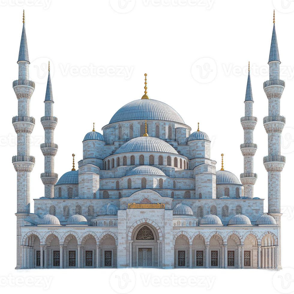 Majestic mosque architectural detail. png