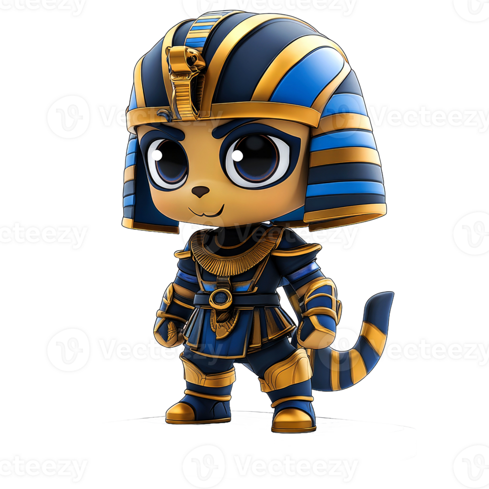 Cute cartoon pharaoh. png