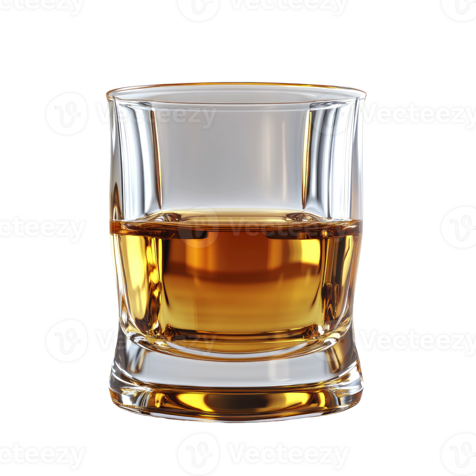 Golden liquid in a rocks glass. png