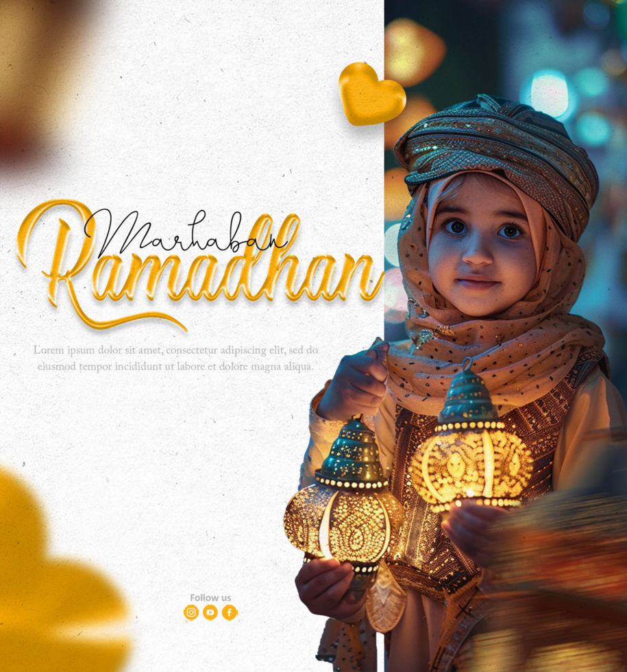 Ramadan Kareem Islamic Festival Social Media Post Design Template psd