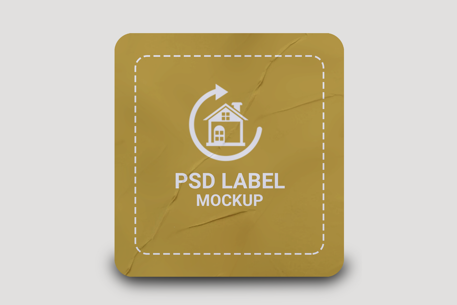 Square Paper Sticker Mockup Design Template Promotional Label Tag Mockup psd