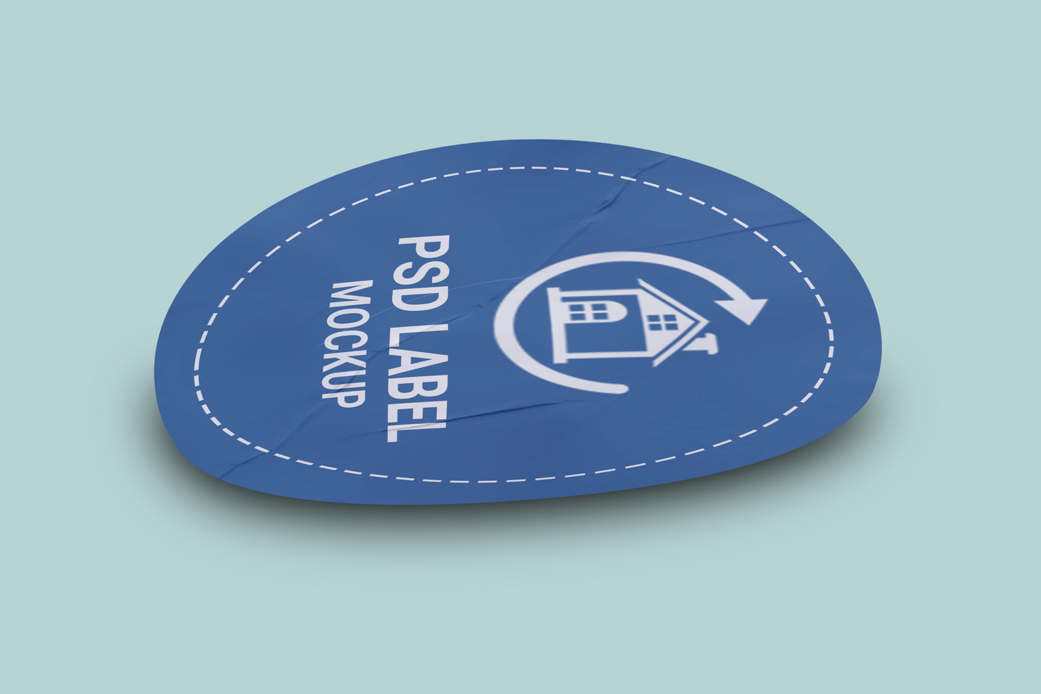 Top View Sticker Mockup Design Template Promotional Label Tag Mockup psd