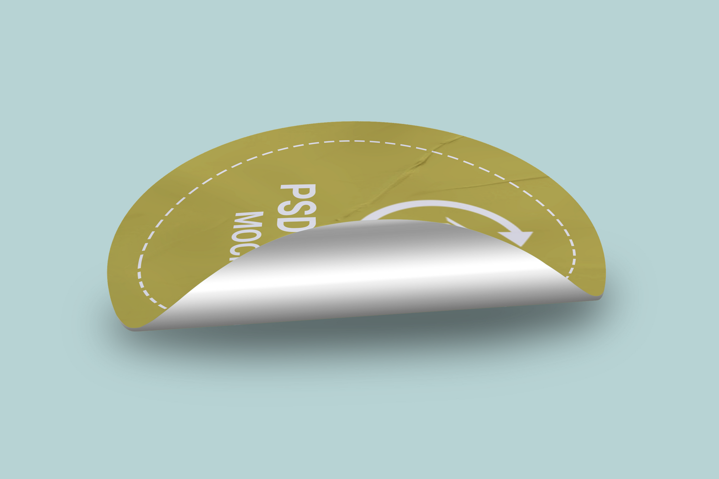 Realistic Peeling Sticker Mockup Design Template Promotional Label Tag Mockup psd