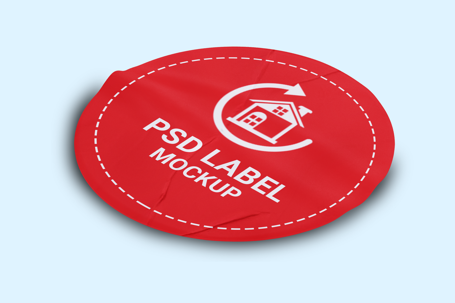 Realistic Round Sticker Mockup Design Template Promotional Label Tag Mockup psd