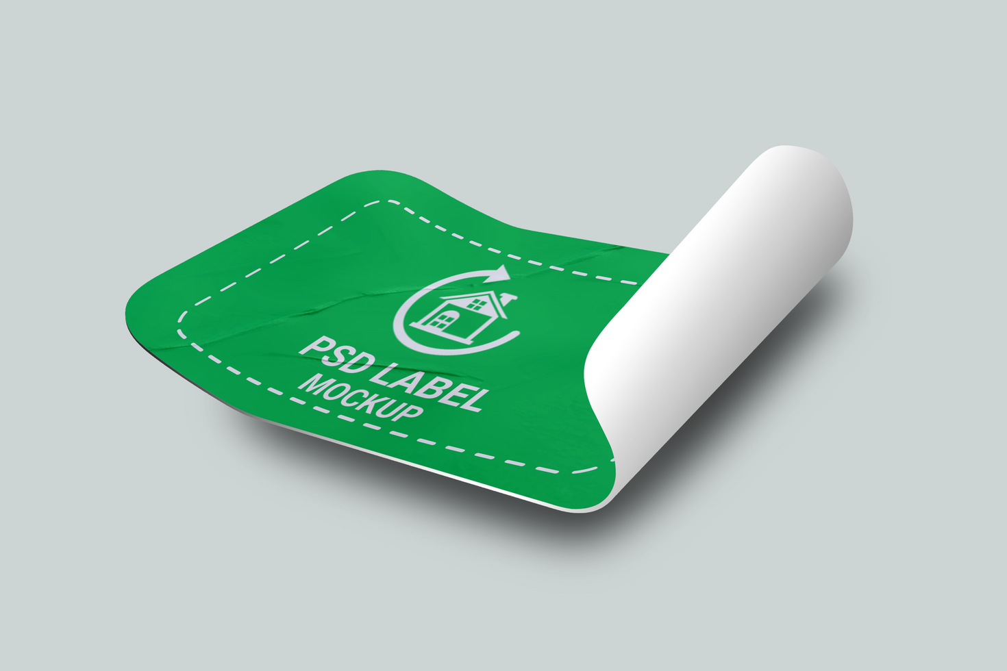Glued Sticker Mockup Design Template Promotional Label Tag Mockup psd