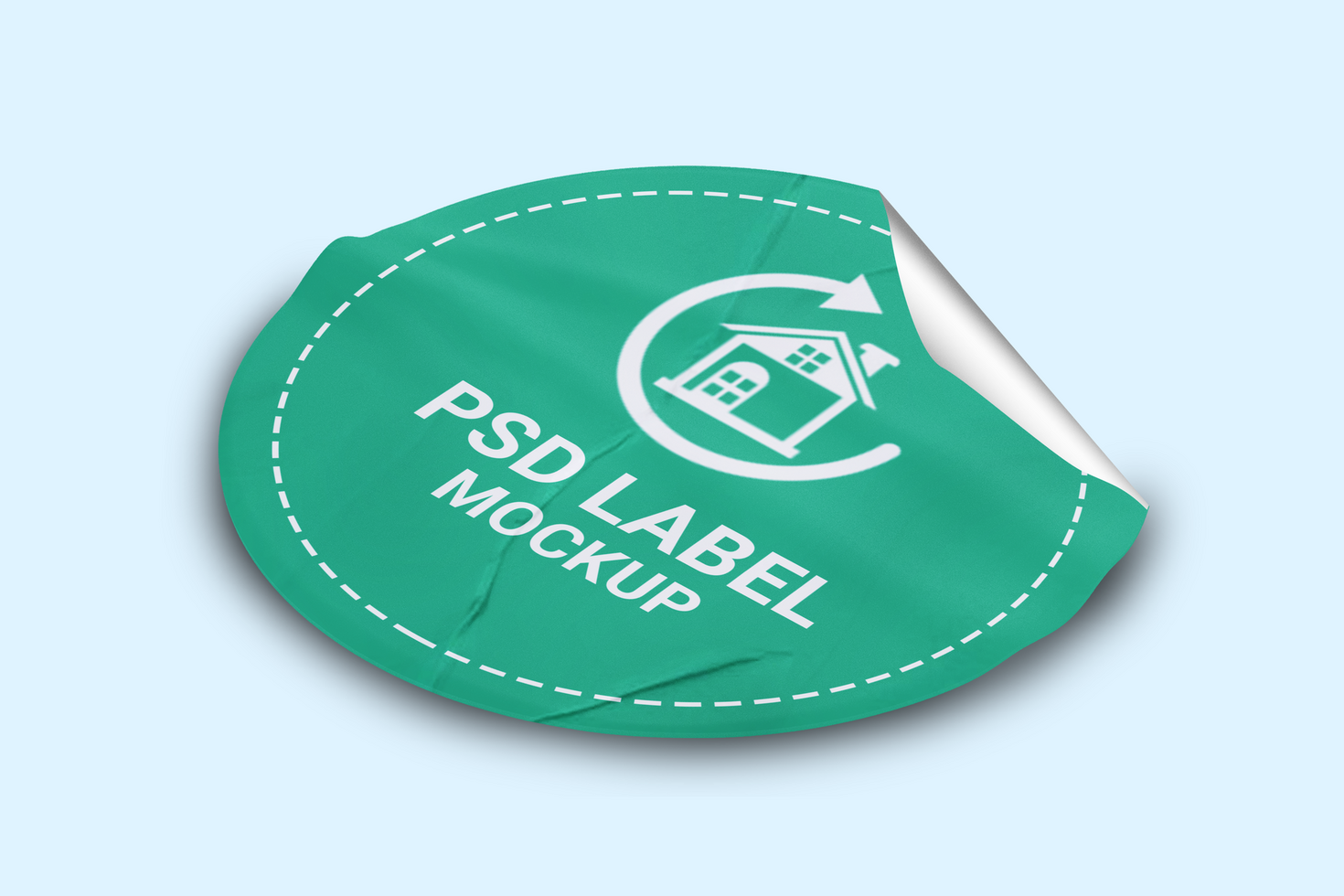Realistic Round Sticker Mockup Design Template Promotional Label Tag psd