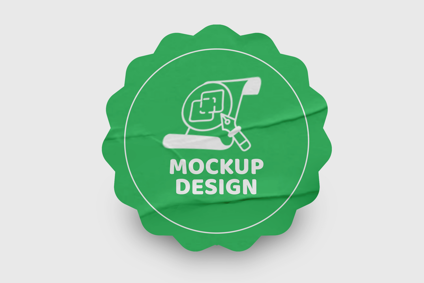 Realistic Round Sticker Mockup Design Template Promotional Label Tag Mockup psd