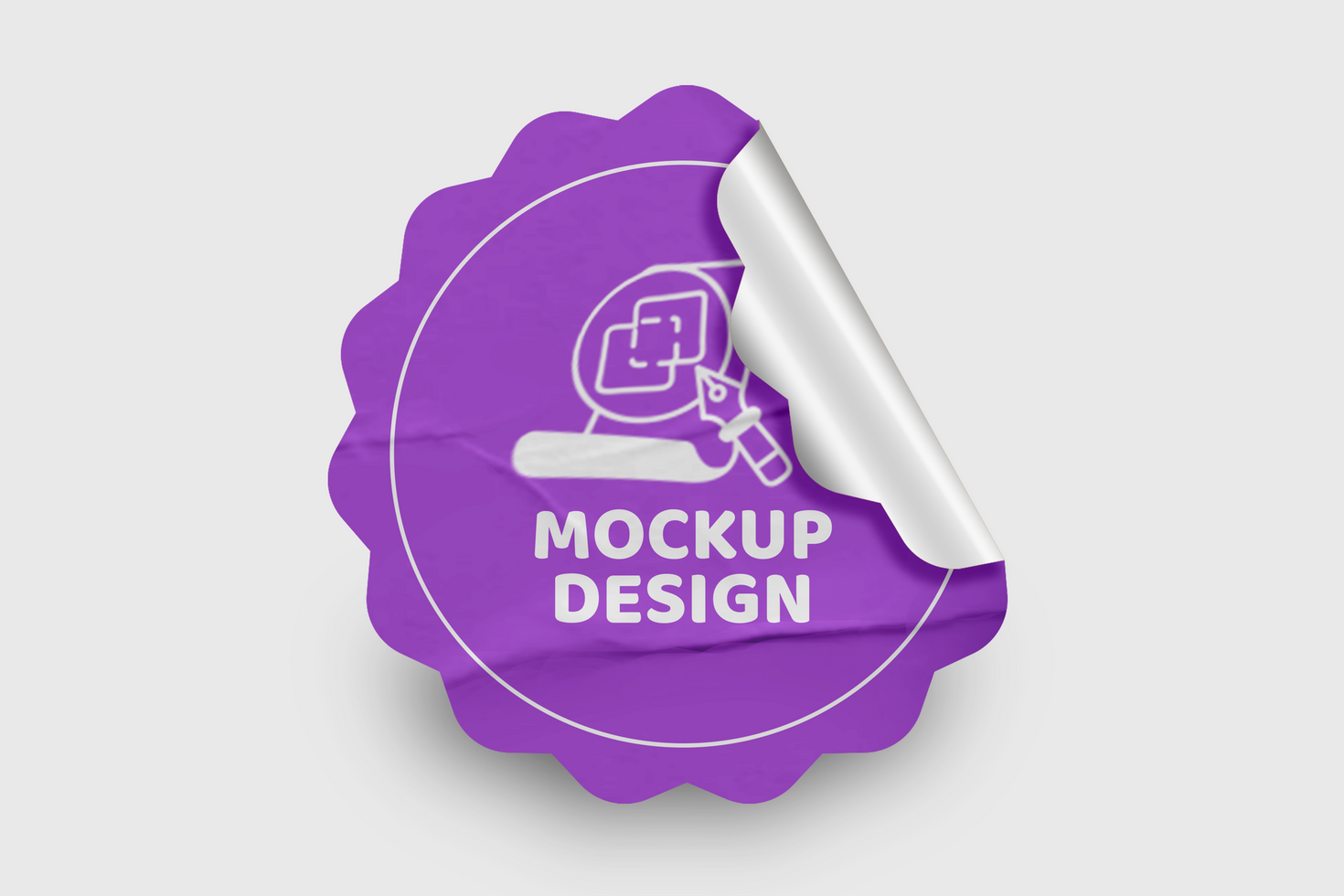 Realistic Round Sticker Mockup Design Template Promotional Label Tag Mockup psd