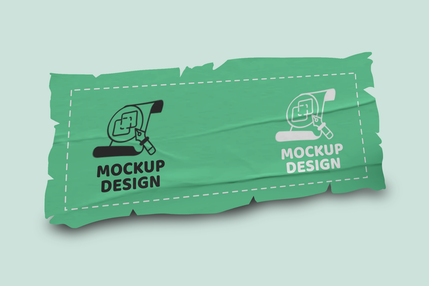 Creative Sticker Mockup Design Template Promotional Label Tag Mockup psd