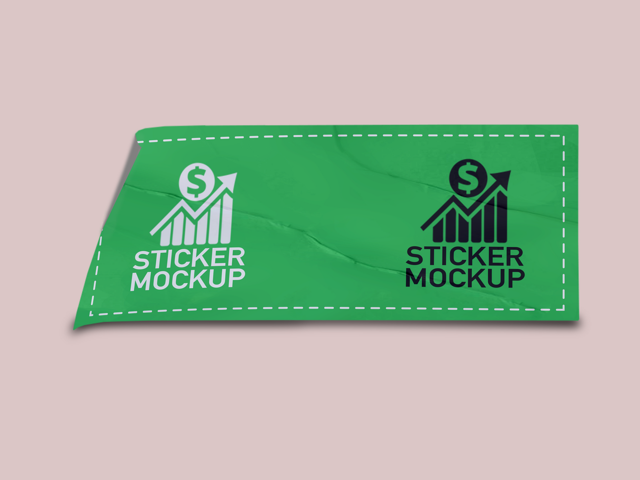Realistic Sticker Mockup Design Template psd