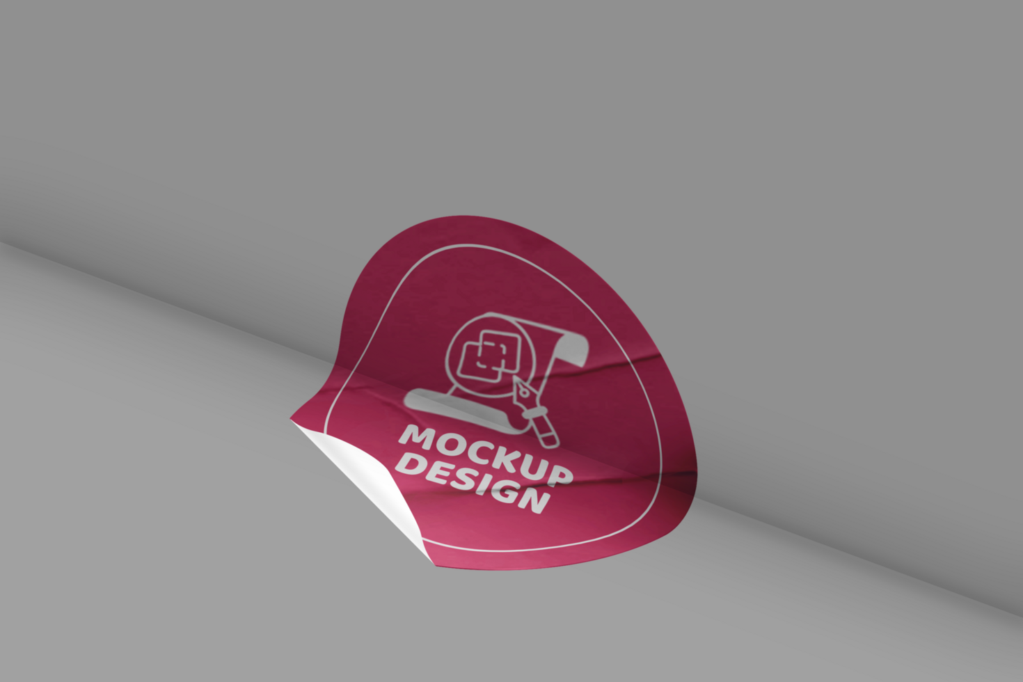 Realistic Round Sticker Mockup Design Template Promotional Label Tag Mockup psd
