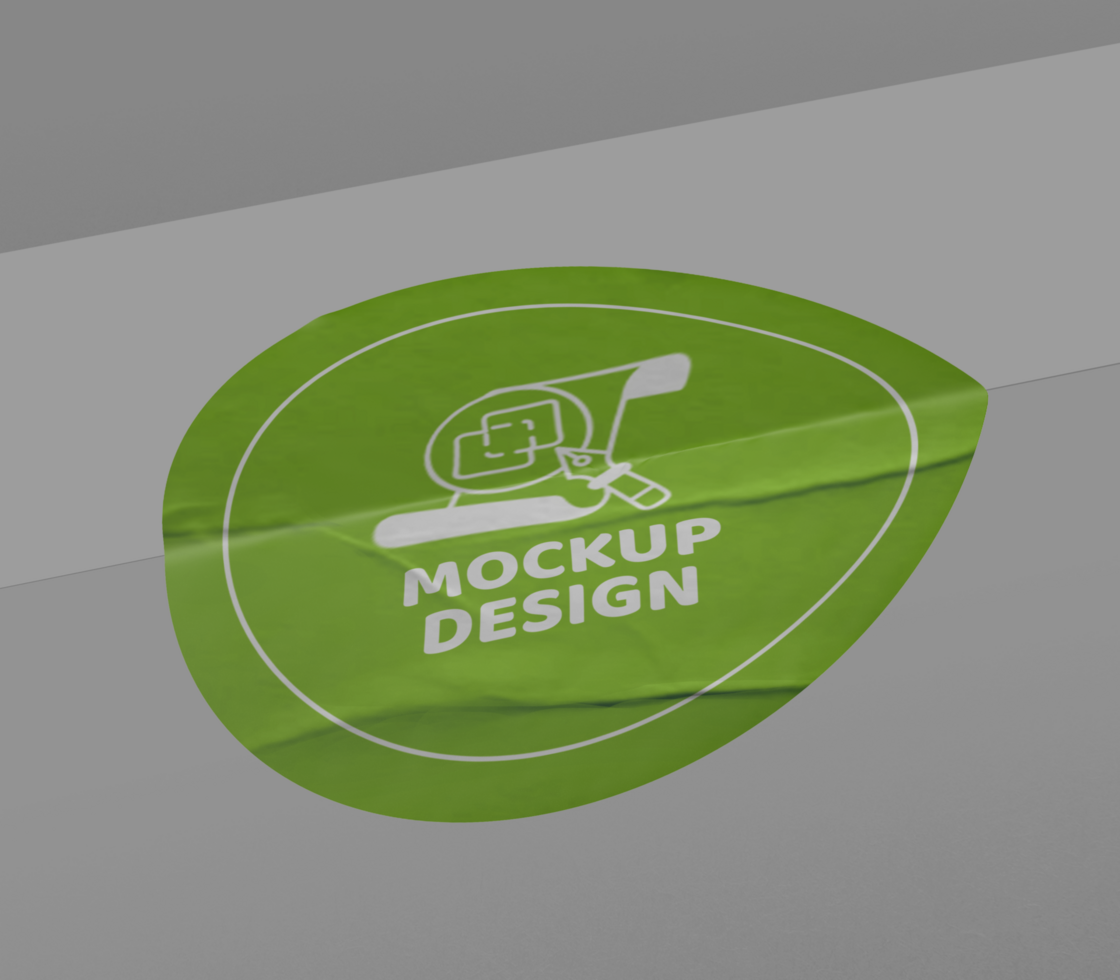 Realistic Round Sticker Mockup Design Template Promotional Label Tag Mockup psd