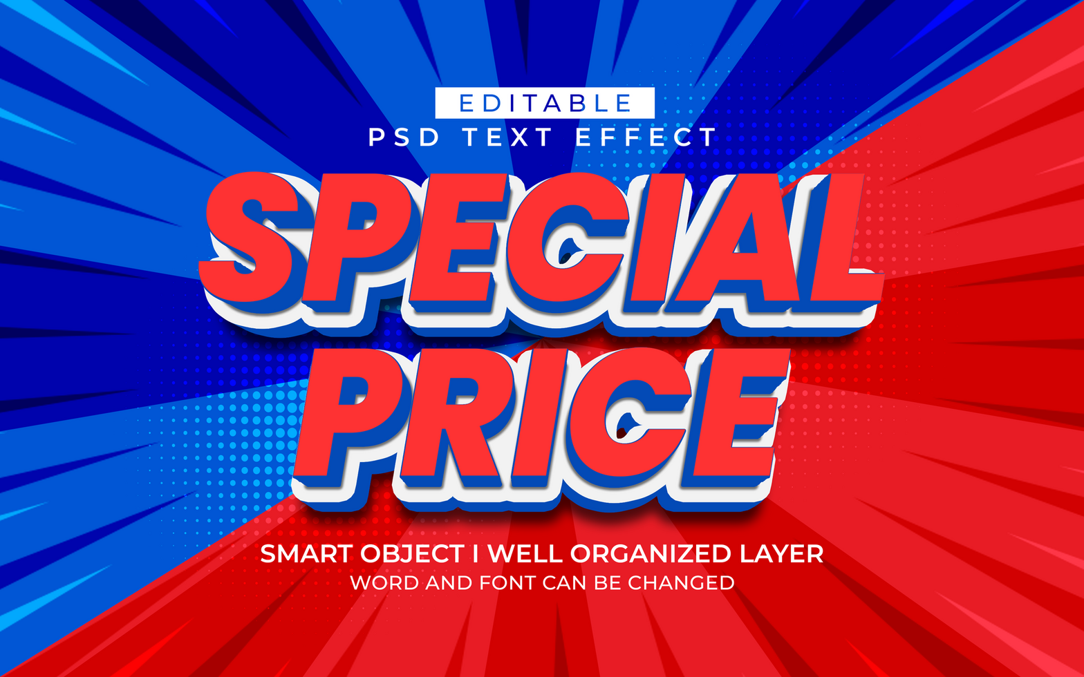 3d editable special prize text effect style psd
