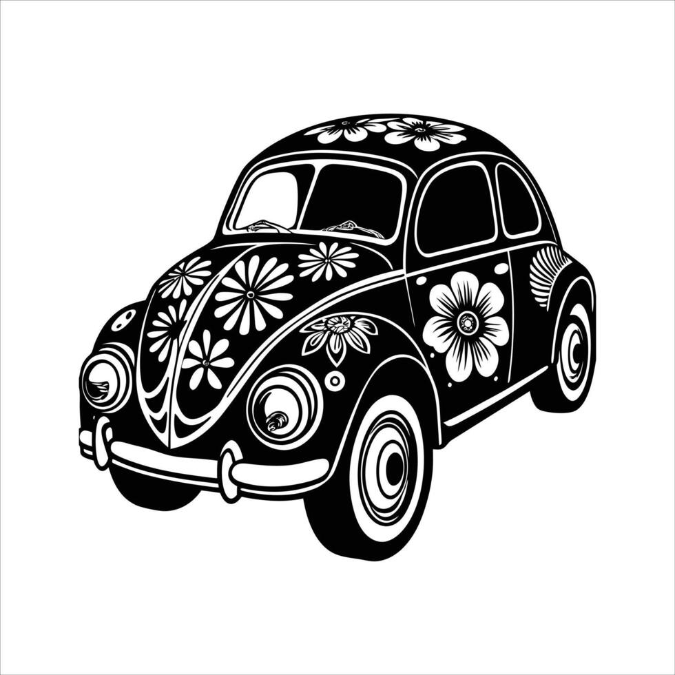 Volkswagen Beetle Car. vector